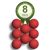 Colonel Pickles Novelties Tournament Foosball Balls - 8 Pack - Official 35mm Game Table Size - Competition Grip Red Tabletop Soccer Balls