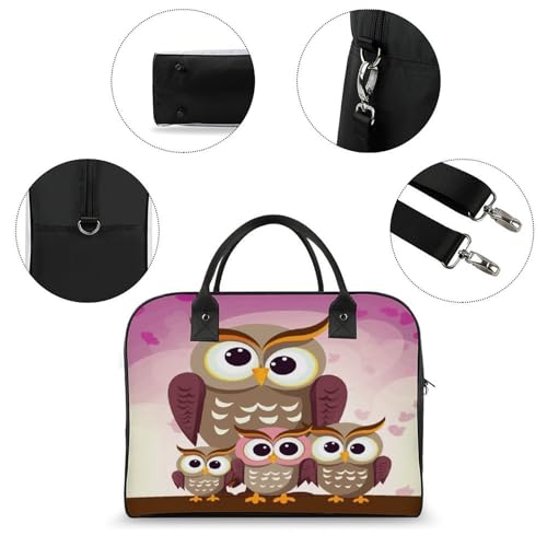 Bolso para portátil Owls Family con correa ajustable miniatura 6