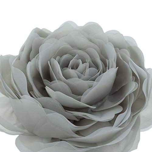 Jwh Handmade Throw Pillow Covers 3D Flower Gray Decorative Accent Pillow Cases Cute Cushion Cover Aesthetic Shams Birthday Gift Farmhouse Chair Floor Sofa Couch Decor Pillowcase 12 Inch Light Gray #TOP2