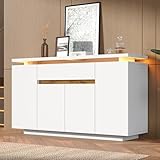 Versatile: le dimensioni compatte (140 x 40 x 80 cm) lo rendono il compagno ideale – in salotto come base TV, corridoio o cucina come pratica credenza per aggiungere spazio e stile.