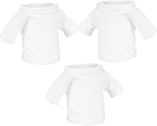 ERINGOGO 3 Piezas Ropa De Muñeca Oso Muñecas para Felpa Cosa Camisa De Muñeca Ropa Delicada De Osito De Peluche Disfraz De Muñeca Reutilizable Camisa De Animal De Peluche Blanco Tela