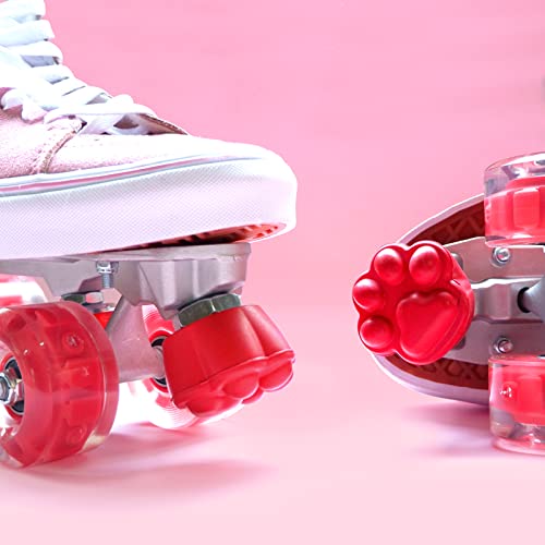 Nezylaf 2 Pack Toe Stops Roller Skates Plugs Rubber Brake Block Stoppers 82A Pu Jam Plugs For Roller Skates Accessories (Red) #TOP5