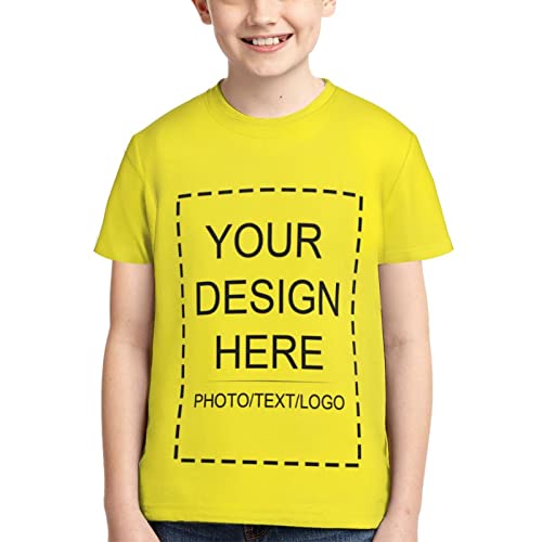 Custom Shirt for Kids Boys Girls Personalized Design Your Own Image Photo Text T-Shirt Front/Back Print