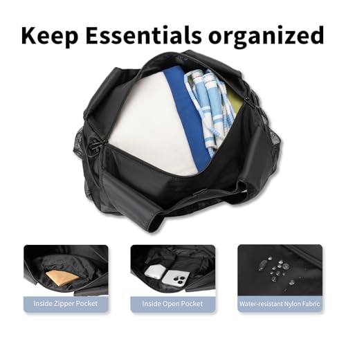 Gym Bag for Women with Shoe Compartment Lightweight Workout Bags Yoga Bag for Women with Yoga Mat Holder Gym Tote for Dance, Sports,Work2