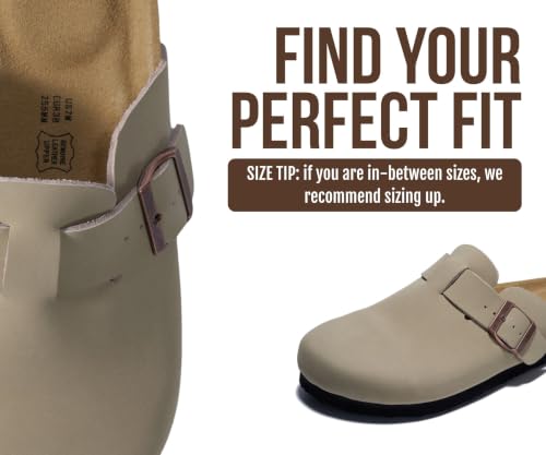 Image of Project Cloud 100% Genuine Leather Slip-ons Footbed Clogs for Women Sandals