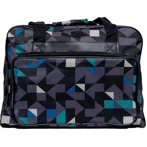 Sac machine à coudre Janome gris géométrique housse transport rangement - 2