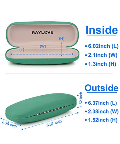 Image of RayLove Unisex Hard Shell Eyeglasses Cases, Protective Case For Glasses