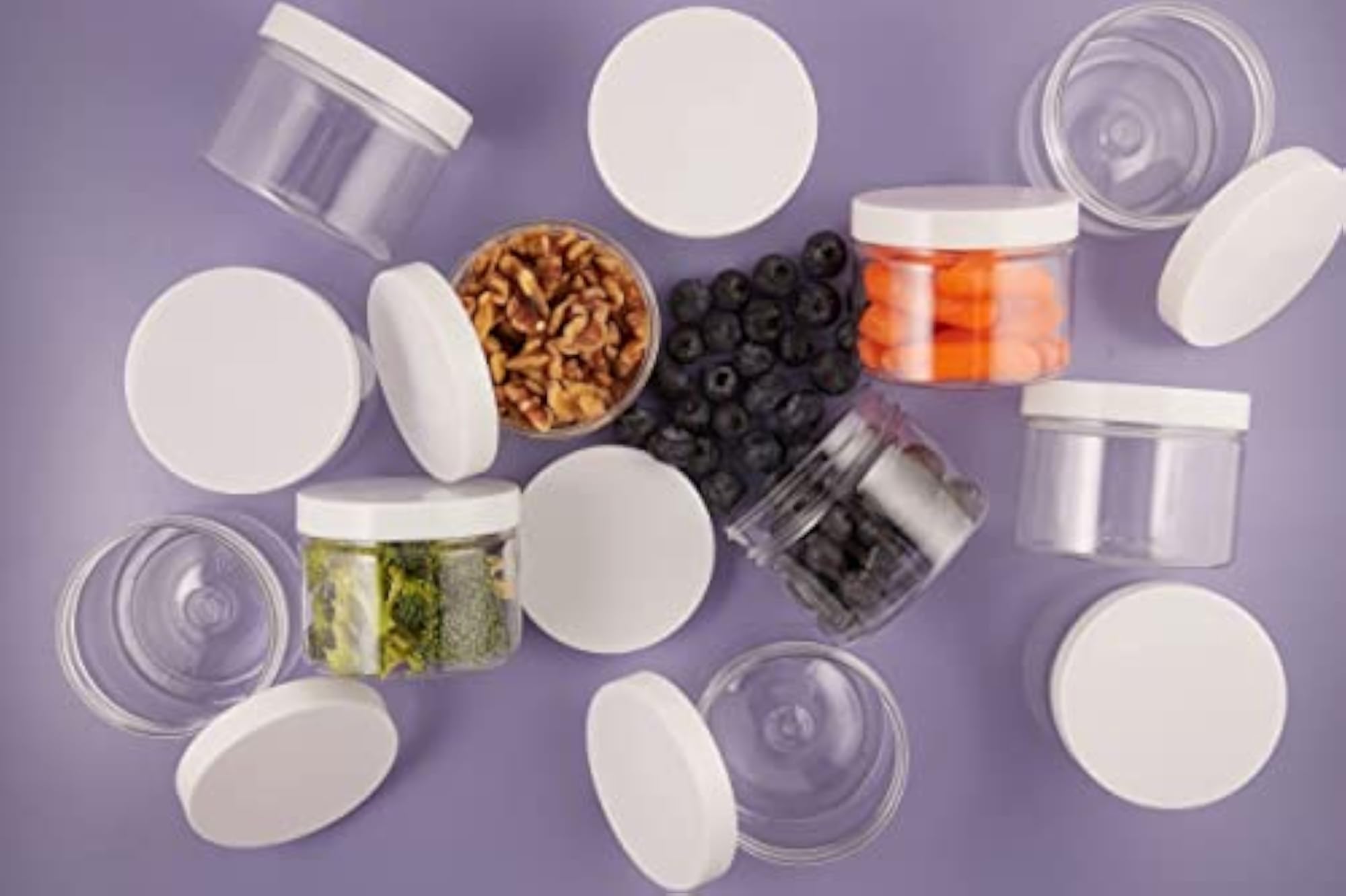 4 oz Plastic Containers with Lids, 12 Packs