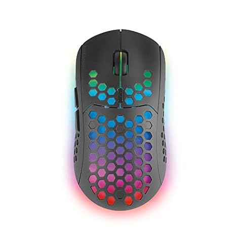 Mars Gaming MMW3, bezprzewodowa mysz do gier, RGB Flow, ultralekka 79 g, 3200 DPI, czarna
