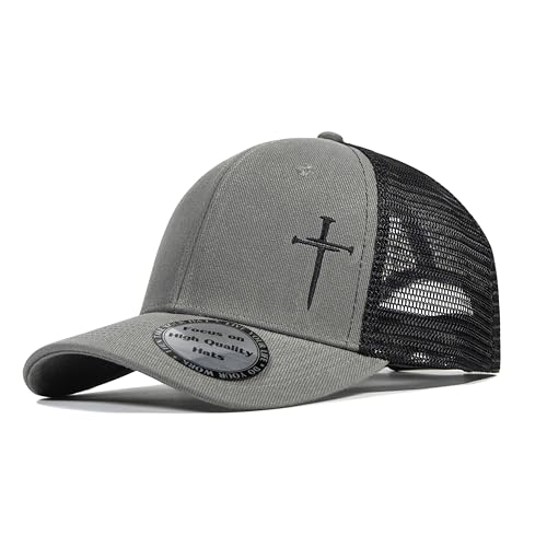 Image of Christian Hats for Men Women,Jesus 3 Nail Cross Hat Christian Religious Gifts for Birthday /Christmas