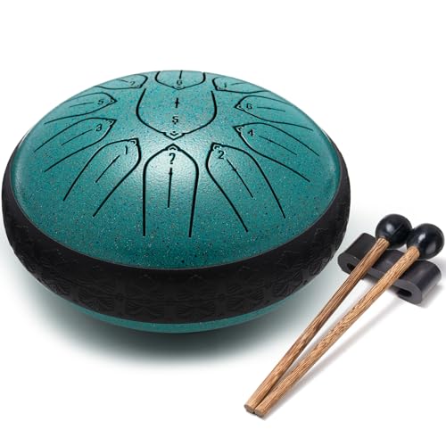 PUJONI Steel Tongue Drum 6 Inch 11 Notes Musical Instrument