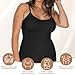 VELISDE Women Plus Size Shapewear Tank Top Compression Tank Tummy Control Scoop Neck Camisole Tops Seamless Cami Tops (Black+Beige,3XL)