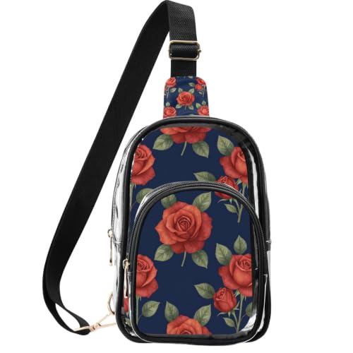 Bolso transparente rosa con vidrieras ideal para festivales y conciertos de música