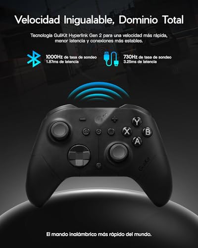 Mando Inalámbrico PC y Switch GuliKit ES PRO Negro con Joysticks TMR 2