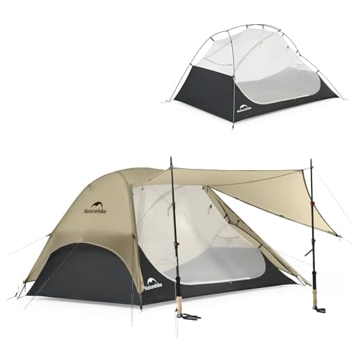 Naturehike UL Star River 2 Person Backpacking Tent, Double Layer Waterproof Two Person Tent, Lightweight Backpacking Cycling 2 Person Tent