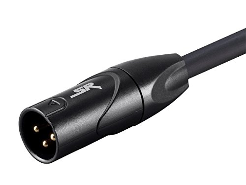 Monoprice Cabo XLR macho para XLR fêmea [microfone e interconexão] - 3 metros | Banhado a ouro, 16 A