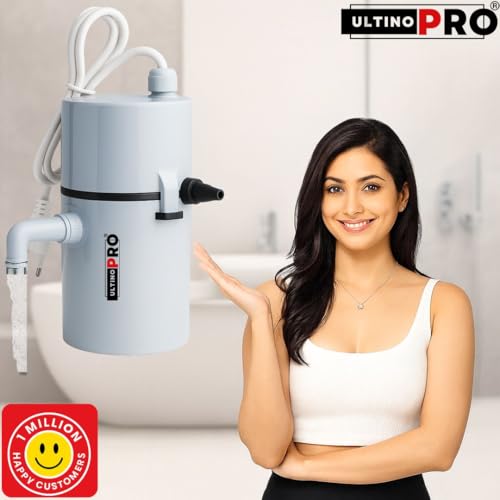 Image of 1 Litre Portable Instant Water Geyser | Compact Electric Water Heater for Bathroom, Kitchen, Bucket Bath | Shock-Proof & Energy Efficient (GREY)