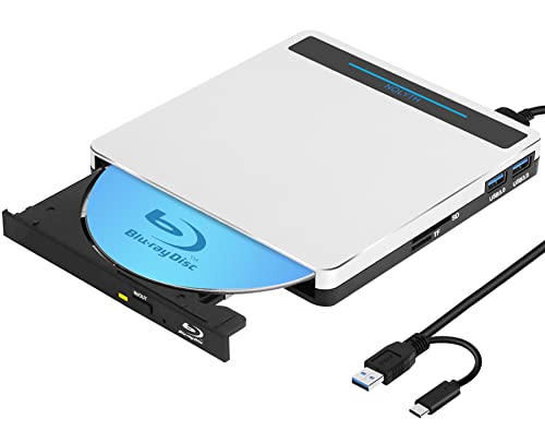 Lettura e scrittura: con questa unità Blu-ray è possibile riprodurre dischi Blu-ray (BD), CD e DVD. Questa unità esterna Blu-ray legge CD fino a 24x, dischi DVD fino a 8x e dischi Blu-Ray fino a 6x. L'unità CD DVD esterna Blu-Ray supporta funzioni di masterizzazione CD-DVD da 8,5 G, 4,7 G, 700 M.