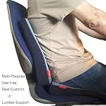 New Breathable Comfortable Ergonomic Wedge Car Seat Office Chair Back Support Cushion (Black Mesh) - Image 3