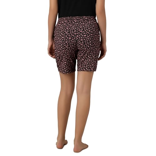 Image of Amante Womens Pink Cherry Printed Relaxed Fit Sleep Shorts