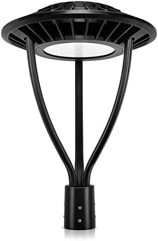 OPENLUX Led Post Top Light 60W DLC ETL Listed 8,700Lm 5000K Daylight IP65 Waterproof LED Post Top Outdoor Circular Area Pole Light [300W Equivalent] for Garden Yard Street Lighting