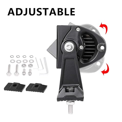 Image of Side Brackets, AKD Part Light Bar Mounting Brackets Kit Universal Side Mount Offroad Truck LED Bar Mounts 2 Pack