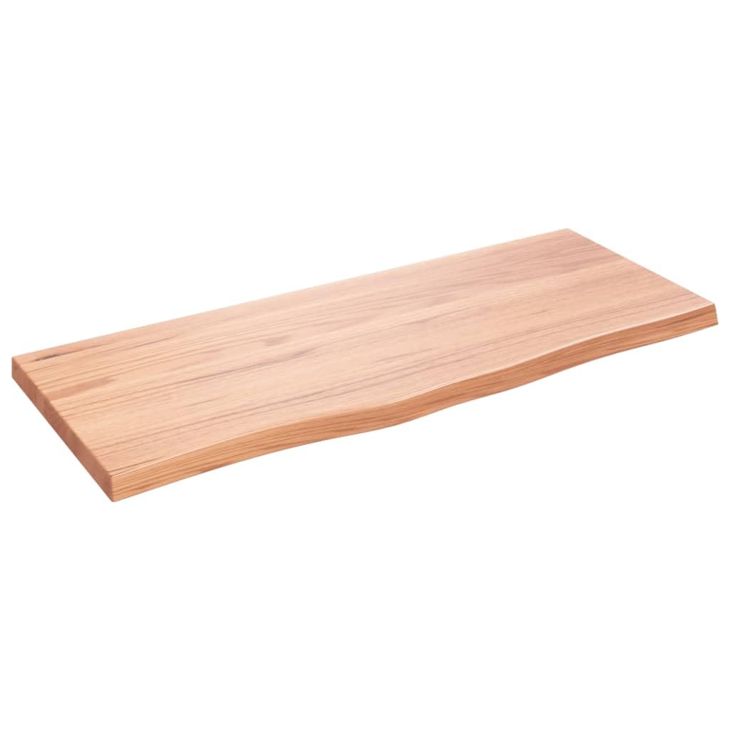 YUANCHUTOP Rustic Oak Floating Shelf, 100x40 cm Live Edge Wood Shelf, Wall Mounted Display Ledge Shelves Farmhouse Vintage Wall Decor for Living Room Bedroom Kitchen