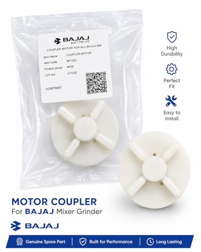Image of Bajaj Original Motor Coupler Pack of 2 | Compatible with Bajaj & Morphy Richards Mixer Grinders | Genuine Replacement Spare Part | Item Code 941223
