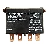 Relé de Potencia 841-S-2A-CH 100/120 V CA 841-S-2A-C1-H 100/120 V CA 841-S-2A-C 200/240 V CA 25 A 277 V CA 6 Pines(841-S-2A-C-H)