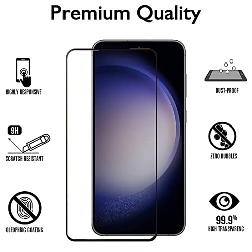Compatible Samsung Galaxy S23 5G Coque Résistante avec béquille et 2 protections écran en verre trempé [Novago] - vue 3