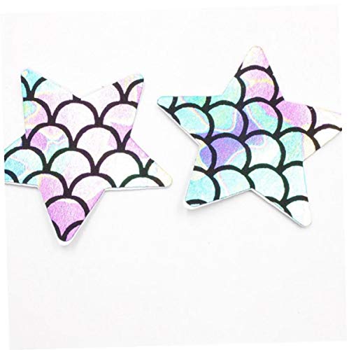 1 paar zeemeermin patroon cover wegwerp zelfklevende pastei tepels sticker melk pasta - Image 6