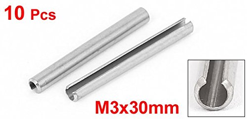 sourcing map 10Stk. M3x30mm 304 Edelstahl Hohlsplinte Spannhülsen Spannstifte Befestiger de