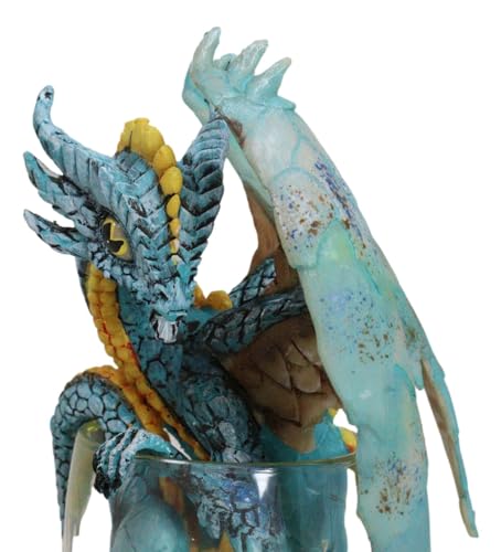 Ebros Drunken Beverage Spirit Dragon Statue 7.75" Tall Medieval Renaissance Fantasy Decor Figurine (Whiskey Dragon)