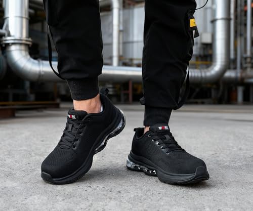 Image of LARNMERN Steel Toe Tennis Shoes Men Black 13