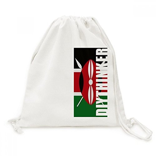 Sac à dos Kenya en toile à cordon fini les affaires perdues en voyage