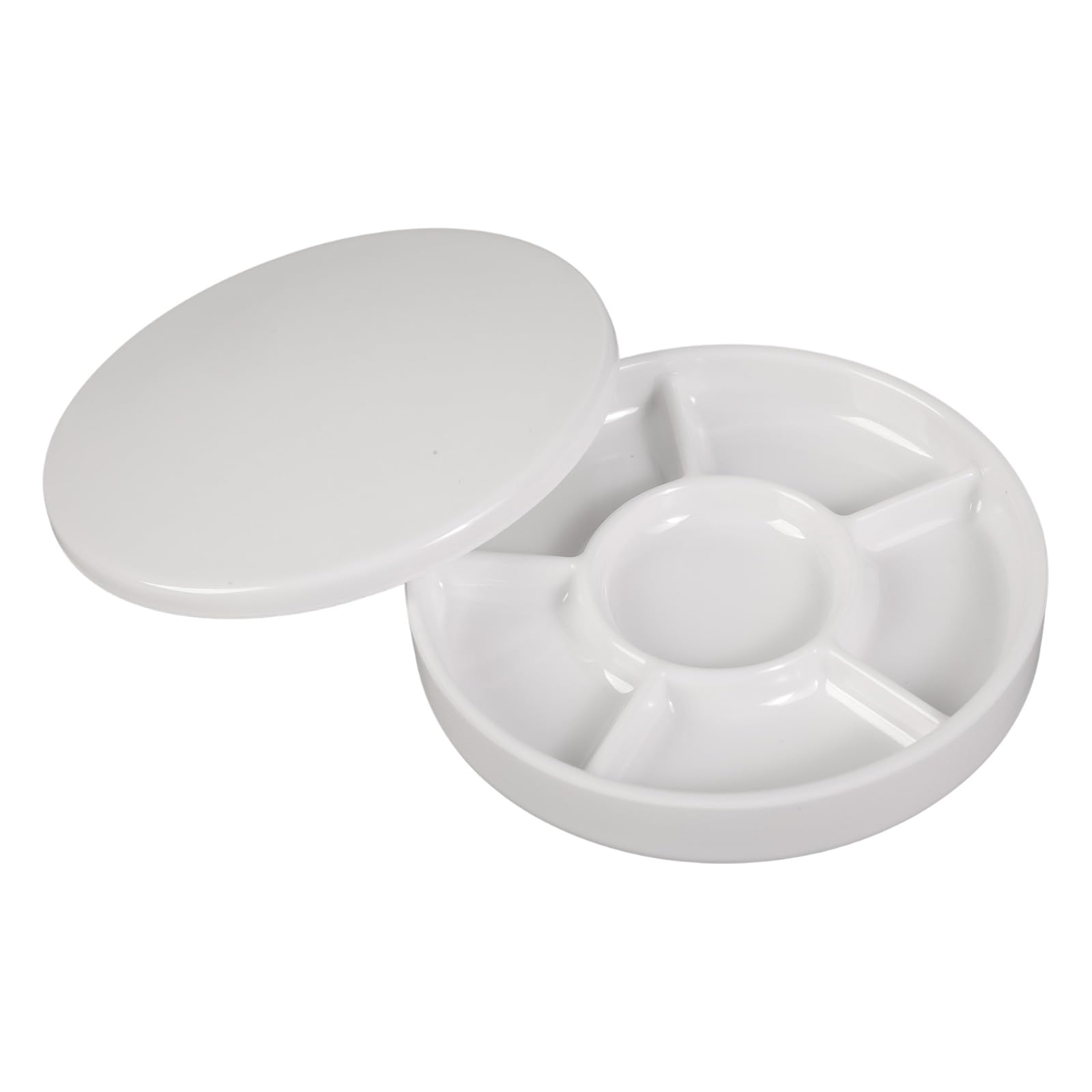 6 Wells Paint Mixing Tray for Artist Hobbyist Round Paint Tray Watercolor Mixing for Art Class