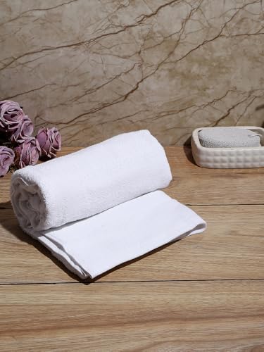 Image of MOCA by Monte Carlo Cotton 380 GSM Bath Towel Pack of 2(140 x 70 CM) - White (2)
