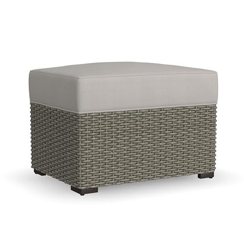 Homestyles Boca Raton Outdoor Ottoman, Grey/Brown