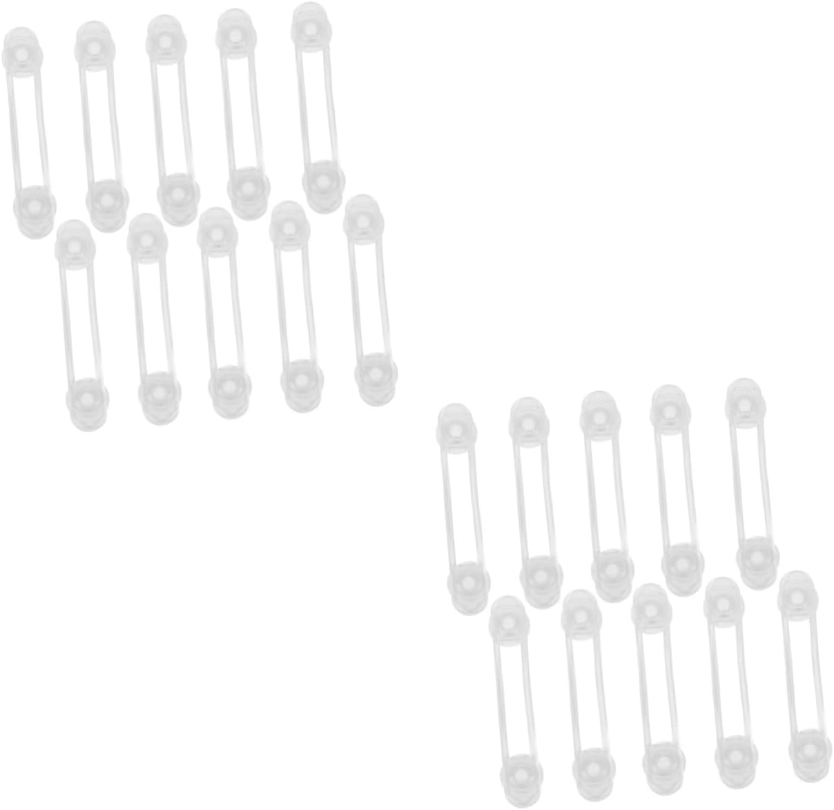 Milisten 20pcs Childproof Drawer Latch Safety Lock for Cabinets Easy to Install Flexible Material Keeps Boys and Girls Pets Safe Adhesive Non-marking Design