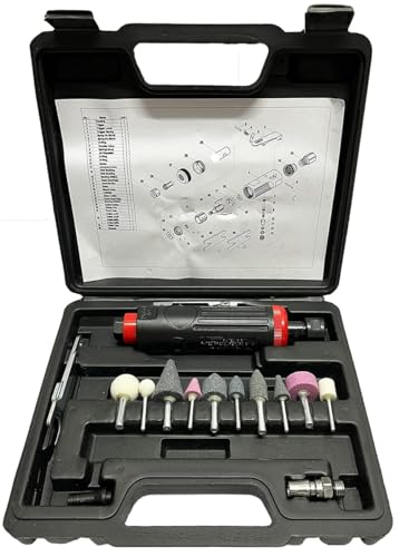Image of Inditrust New Polishing Pneumatic Die Grinder in a BOX with 10pc stone Micro Air Die Grinder Tools Great Grinding Gas Tire Grinding Machine Polishing Machine