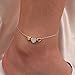 Petite Boutique Triple Hearts Initial Anklet16K Plated Gold Rose Gold Silver Personalized gift