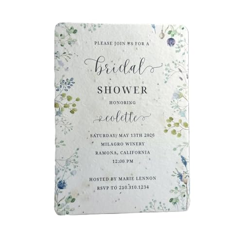 Of The Earth Handmade Paper - Wildflower Seed Bridal Shower