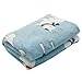 Scheppend Fluffy Flannel Fleece Pet Dog Bed Throw Blanket Cover for Couch, 29.5 x 39.5 Inches Cute Animals Design Doggy Blankets for Small Medium Puppy Cats (Light Blue, Bull Terrier)