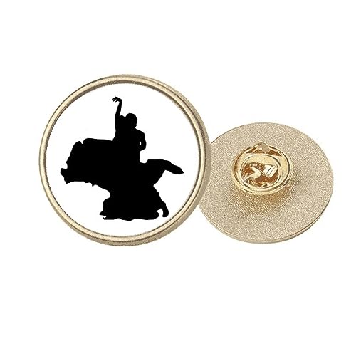 Broche ronde dorée danseurs Taille M idéale pour sublimer une veste de soirée