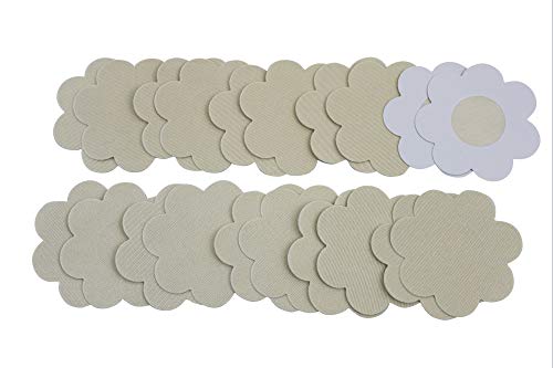 Flirtzy Disposable Waterproof Nipple Cover Pasties, Beige, 5 Pairs Per Pack, Nipplecovers, Breast Pasties Adhesive Bra Nippleless #TOP2