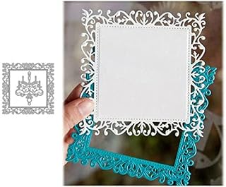 Cutting Dies for Card Making, YunTrip Lace Leaf Vine Square Frame Metal Cutting Dies for DIY Scrapbooking Album Embossing Photo Craft Paper Cards Decorative Craft