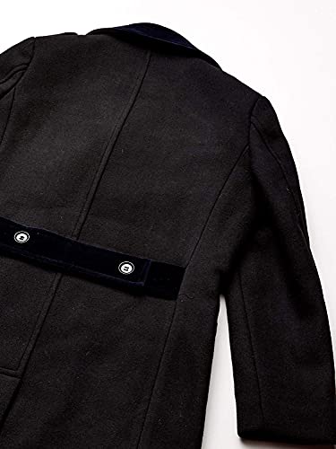 Image of Isaac Mizrahi Boy's 2-20 Velvet Collar Quilt Lined Wool Blend Peacoat