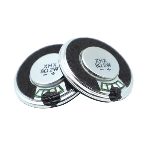 Haut-parleur 32mm 8 Ohm 2W : mini transducteur rond en fer