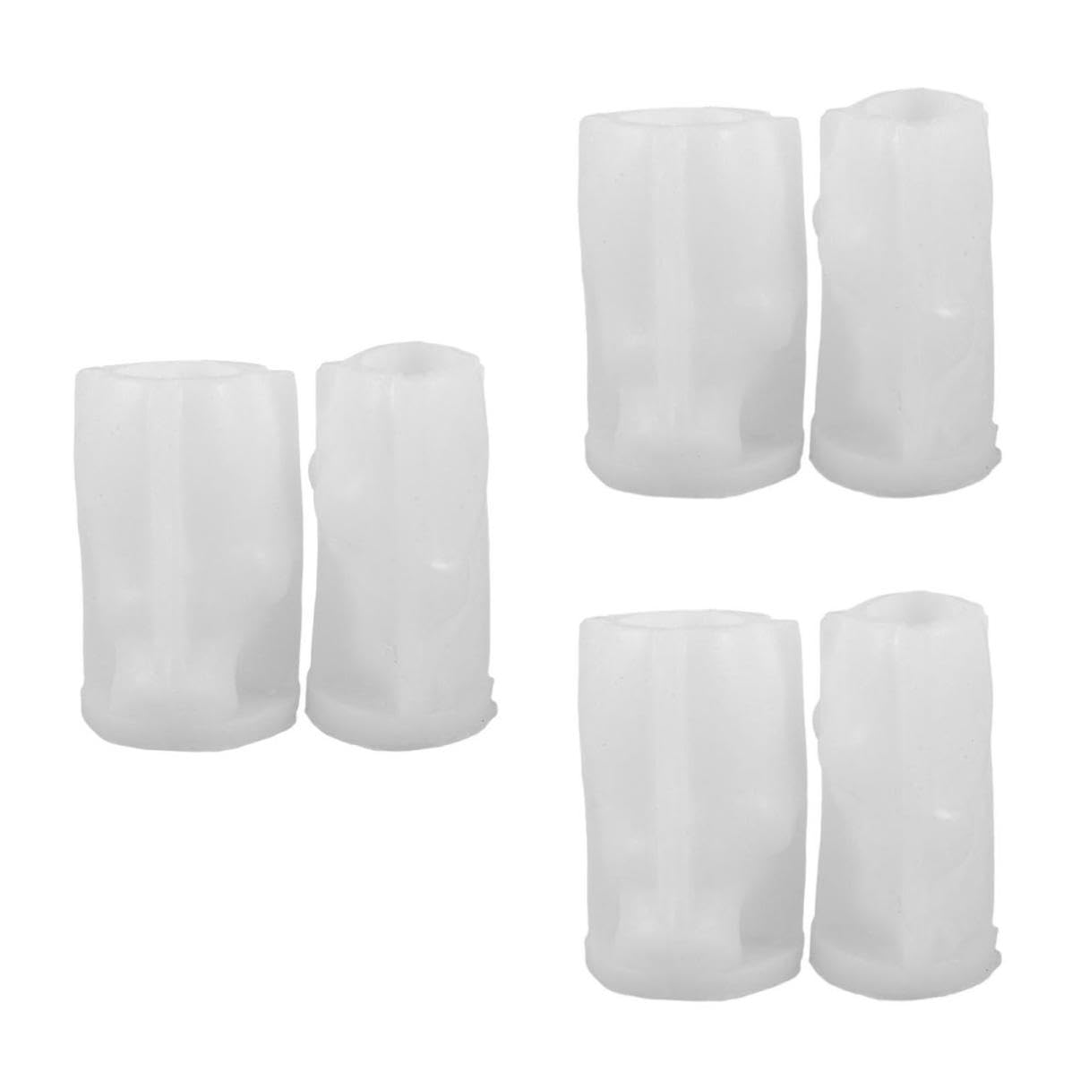 6 Piezas Molde de Silicona Muñeco de Nieve para Velas Navideñas