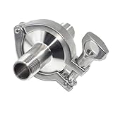 Beduan Stainless Steel 3/4 Inch NPT Male Threaded Sanitary Pipe Fittings Tri Clamp Tri clover Set TC(Pipe Size: 3/4